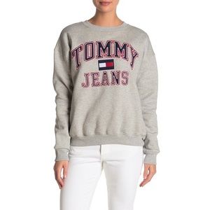 Tommy Hilfiger Grey 90s Crew Neck Sweatshirt